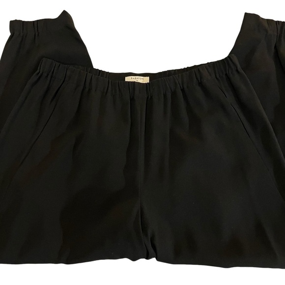 Aritzia Babaton Women’s Black Crepe Cropped Pleated Dress Pants Trousers XL - Picture 15 of 15